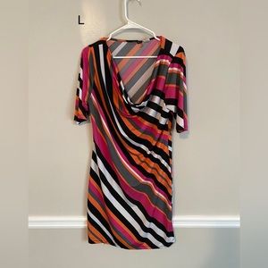 Colorful multi-print dress
